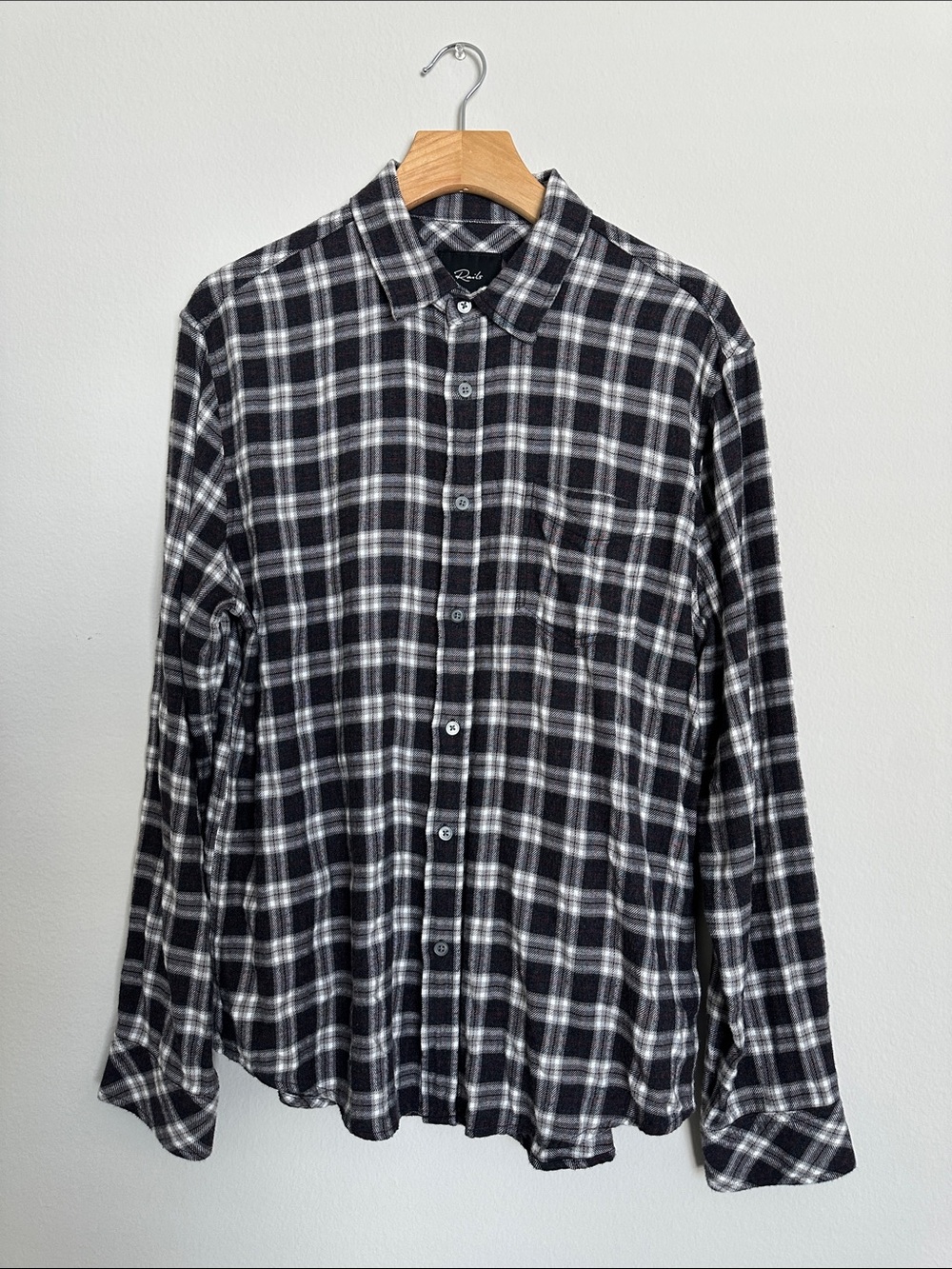 Rails Black and White Plaid Button-Down Shirt